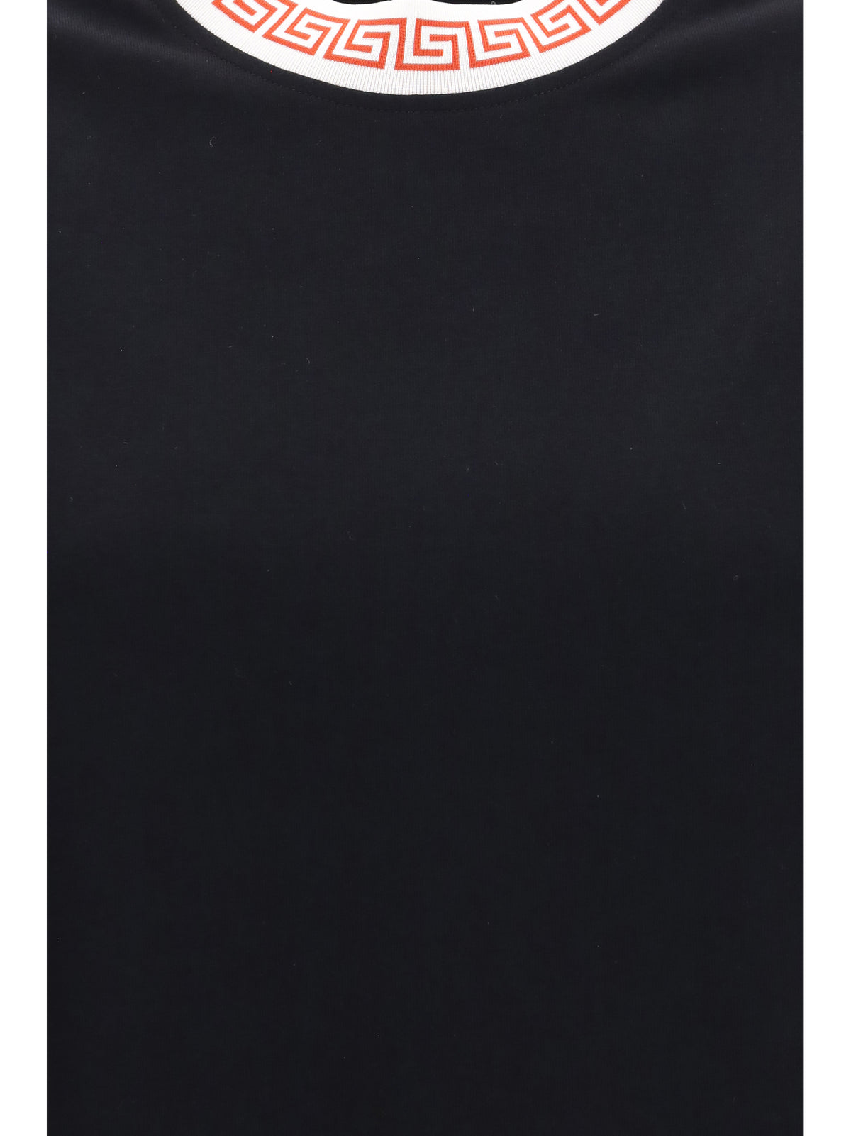 T-Shirt With Greca Detail Black