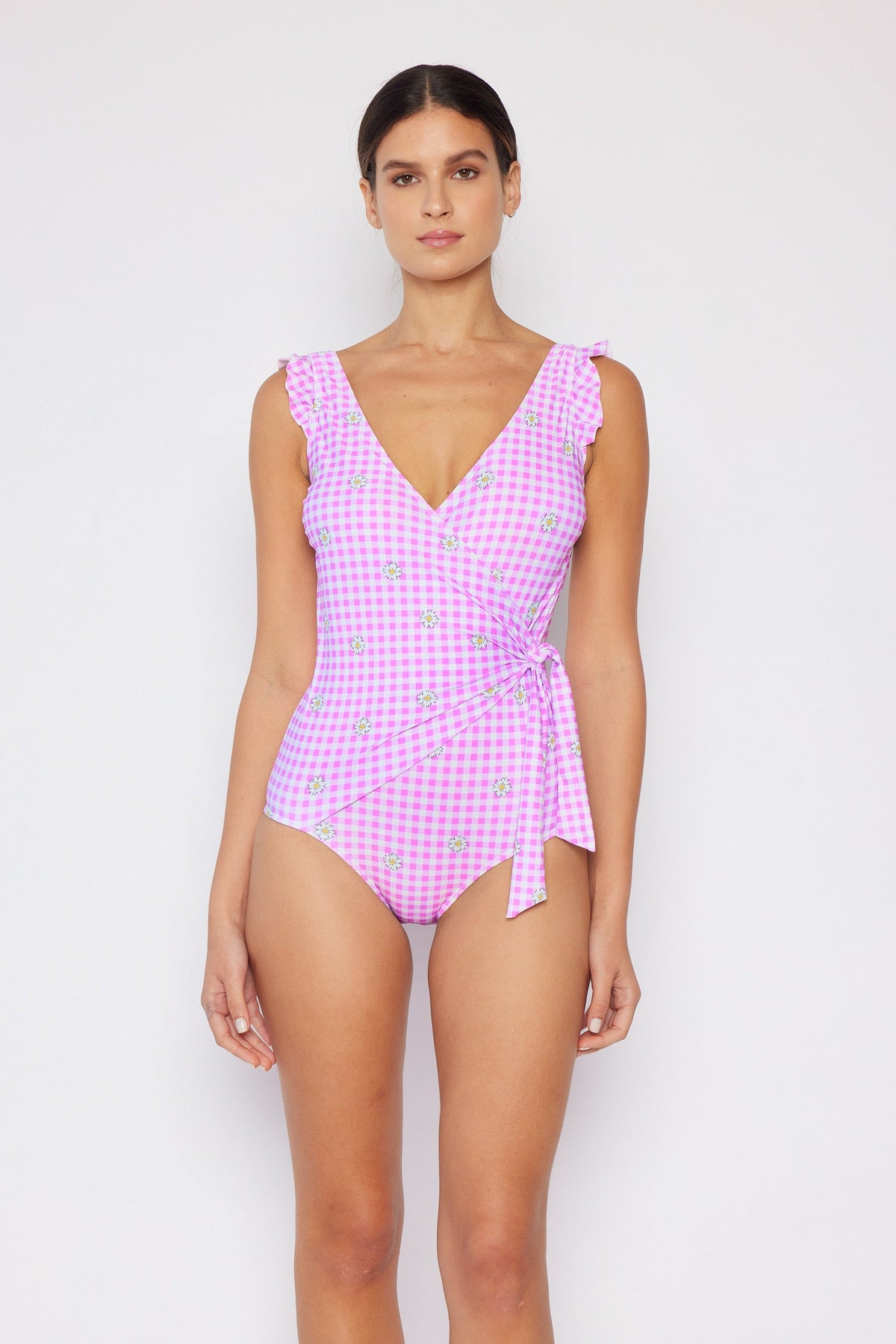 Marina West K4717 Bikini Set (Gingham Daisy)