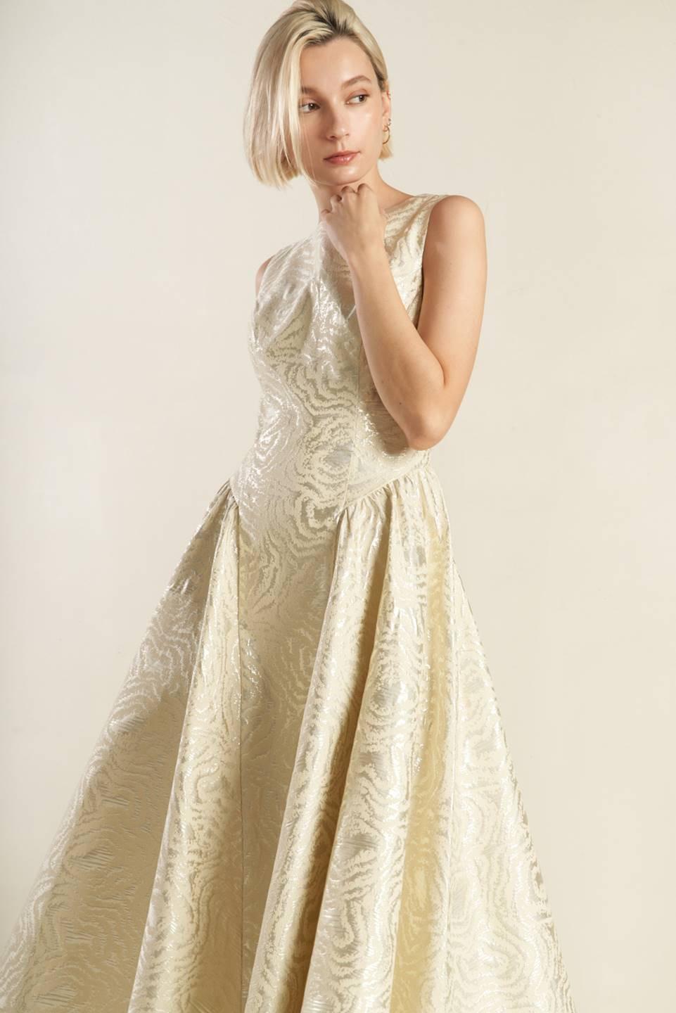 champagne midi dress CHECK YOURSELF WOVEN l FREEMARKET / M This sleek woven satin Cup:Large (G+) ASOS Design - Button SB-Masters