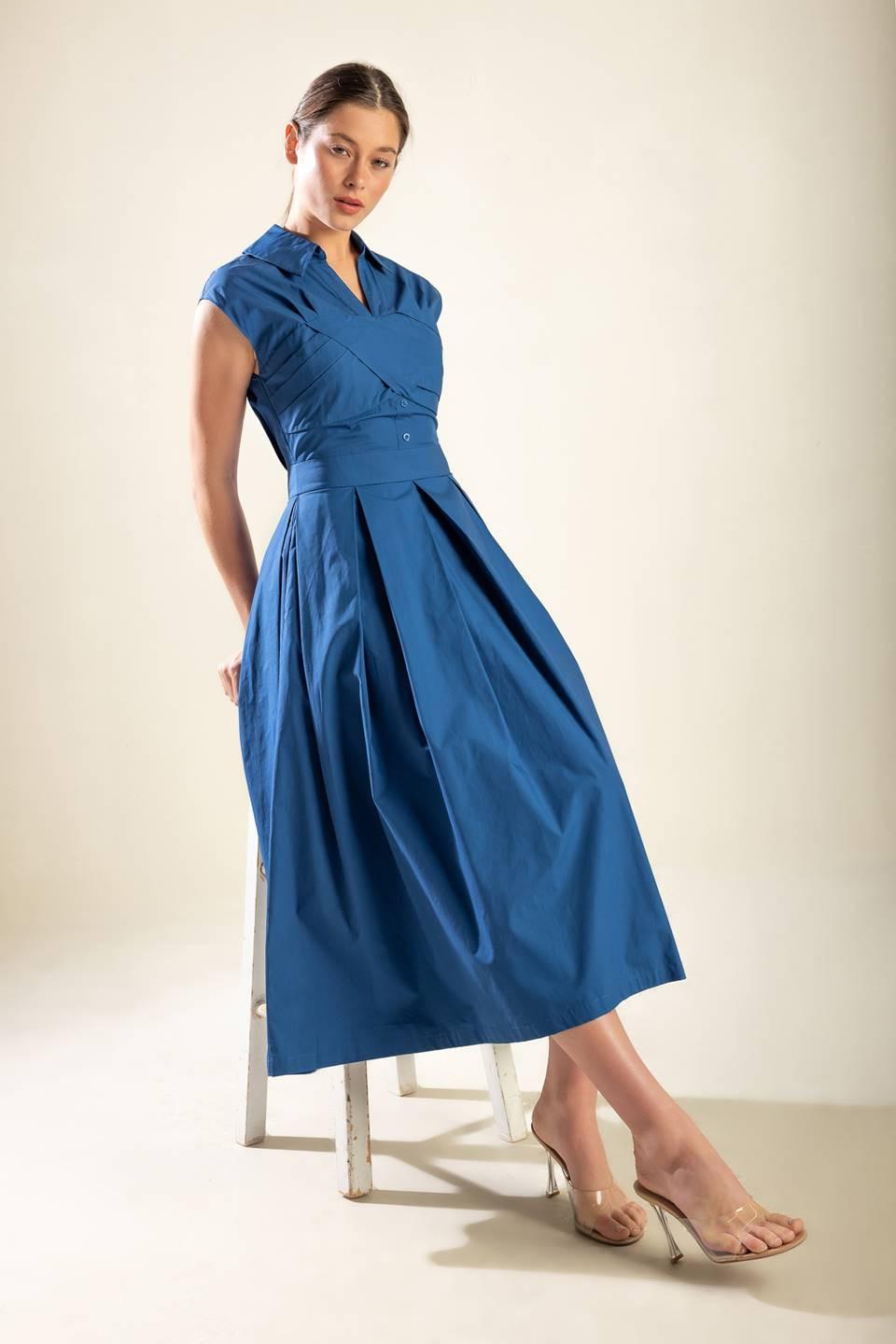 woven midi dress AUTUMN LEAF WOVEN MIDI DRESS