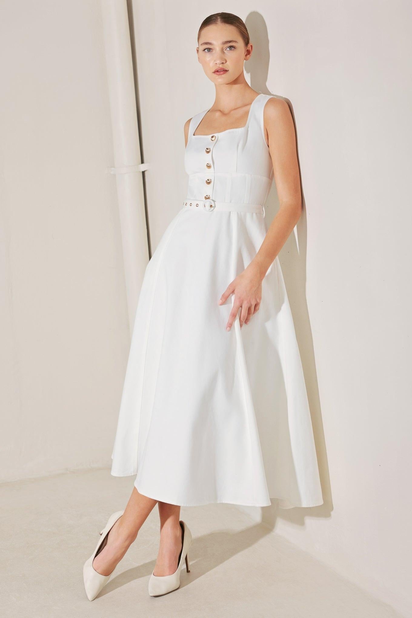 summer formal midi dress Social Woven White / L Pink Ladies Dresses Watch Alysha Deslorieux Perform Size:US38 fall winter 2020