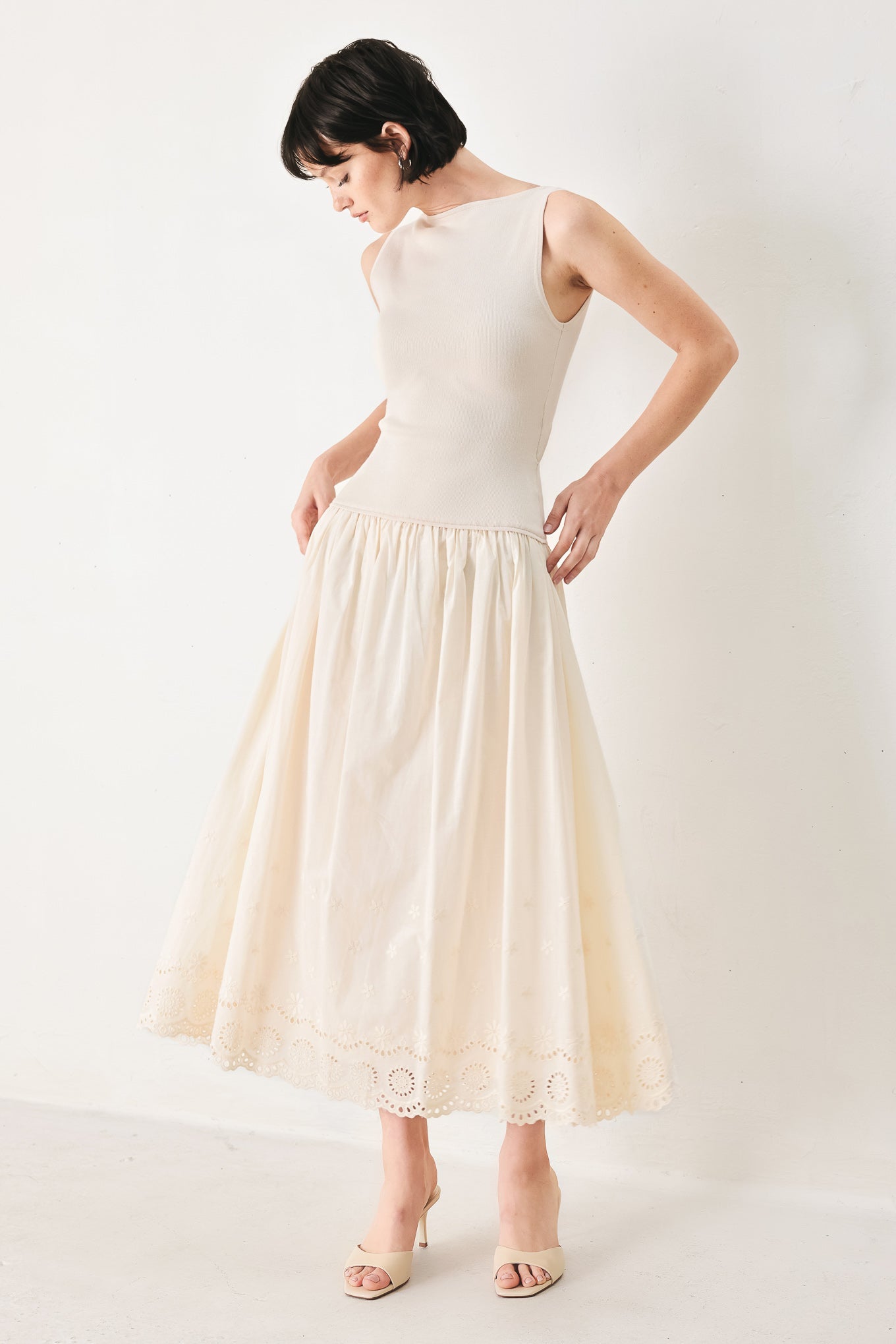 MIDI DRESS l FLYING TOMATO LIGHT TAUPE / M