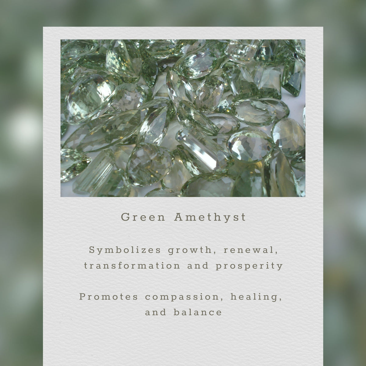 Green Amethyst Minimalist Necklace