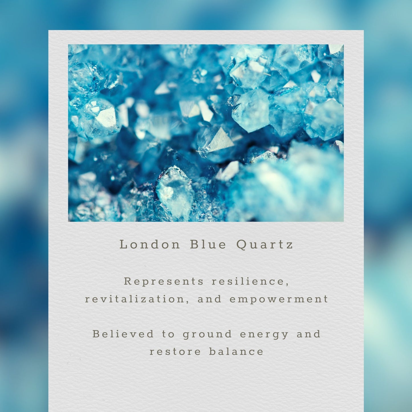 London Blue Quartz Halo Jewelry Set