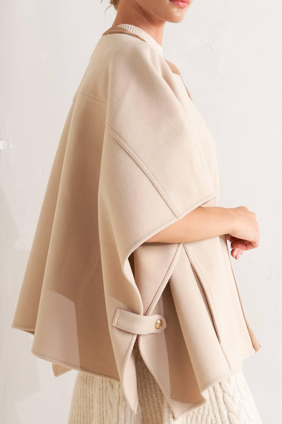 Timeless Elegance Woven Felt Capelet