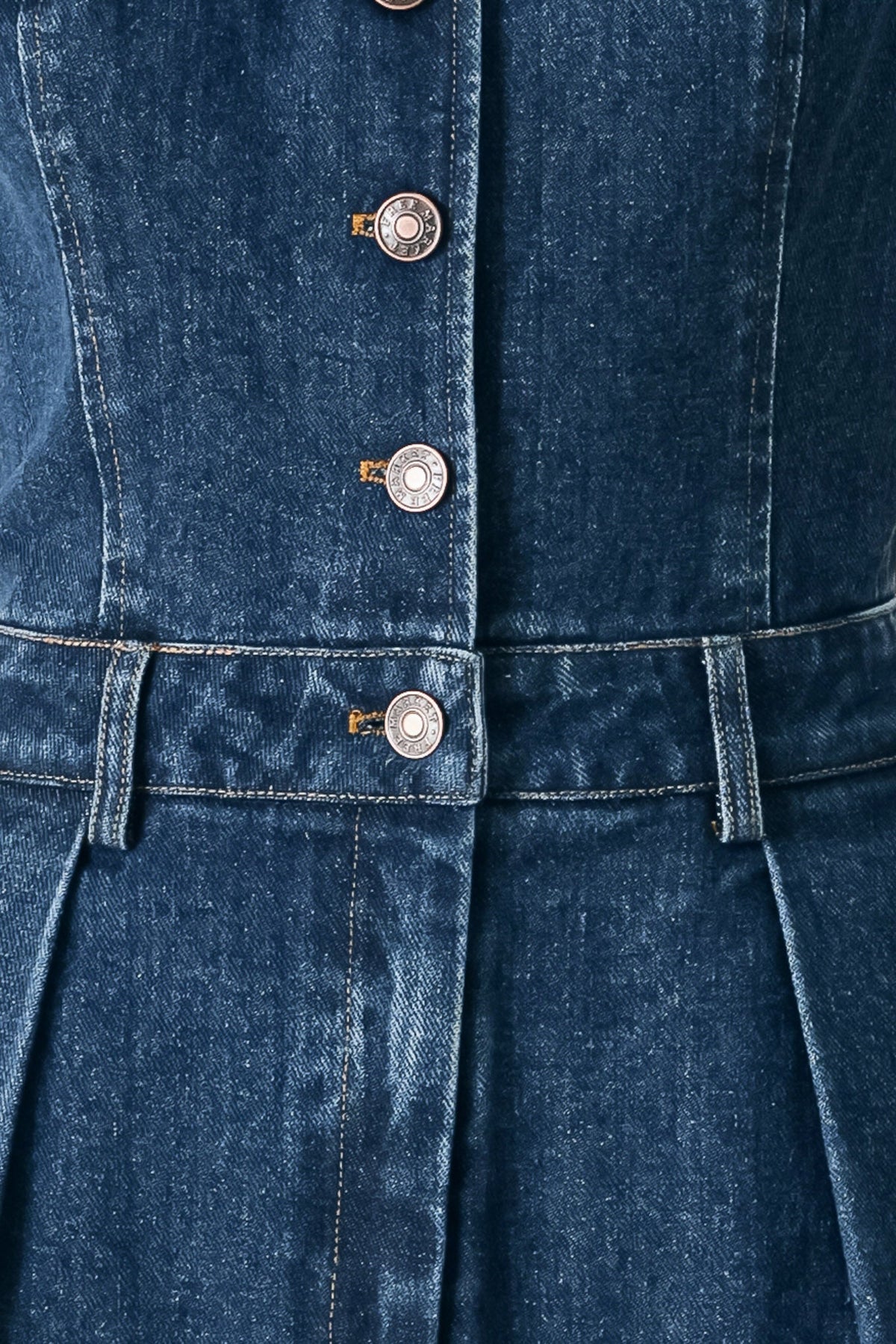 Runway Hit Line Denim Jumpsuit