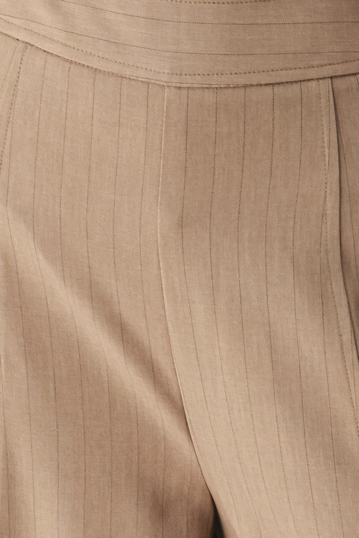 Mocha Moment Pinstripe Wide Leg Pants