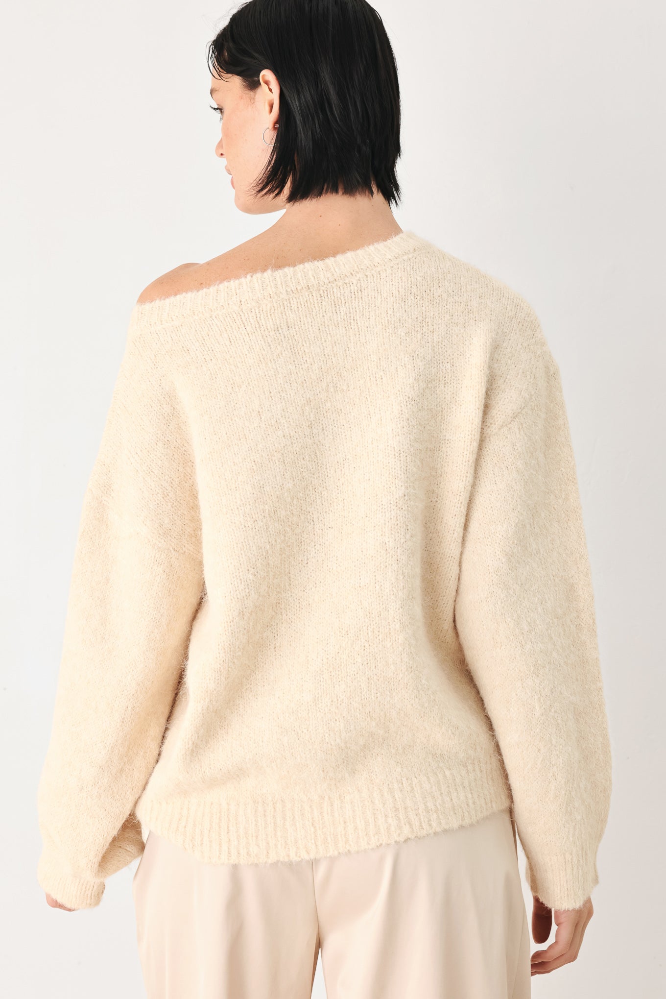 Fireside Charm Cinched Neck Sweater