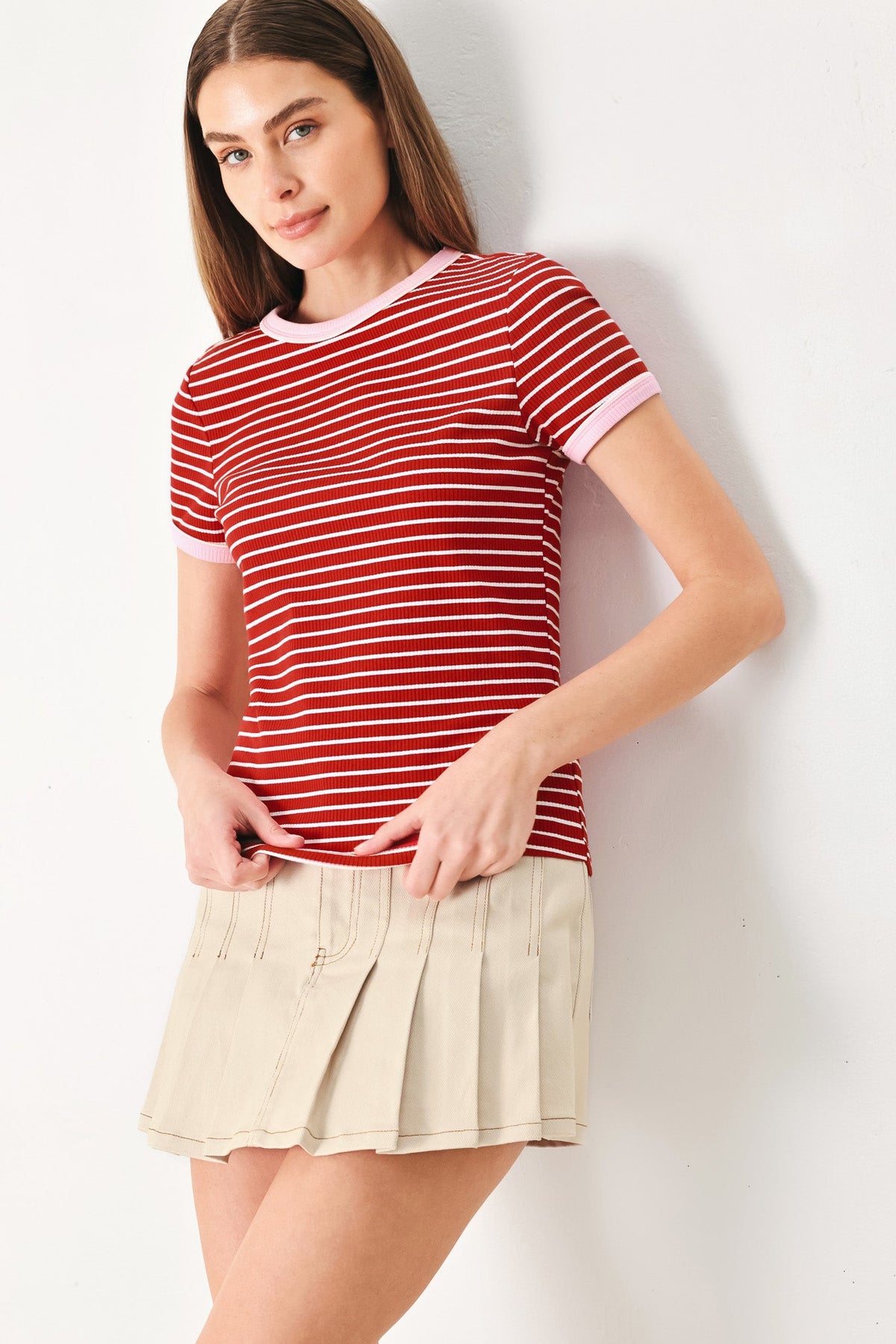 Sweet Daydream Strip Knit Top
