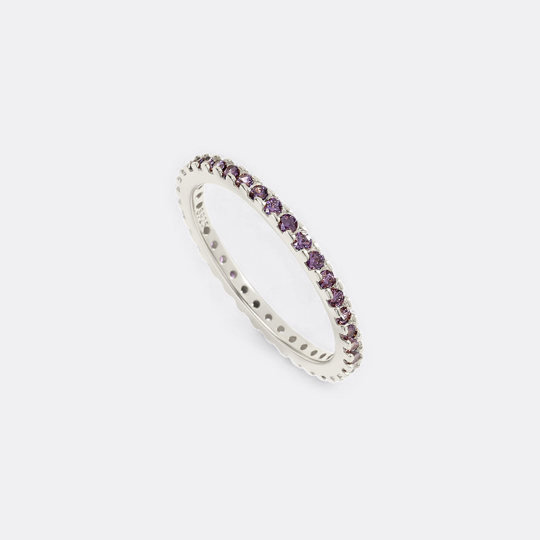 Mint & Lily Febuary Birthstone Eternity Stacking Ring