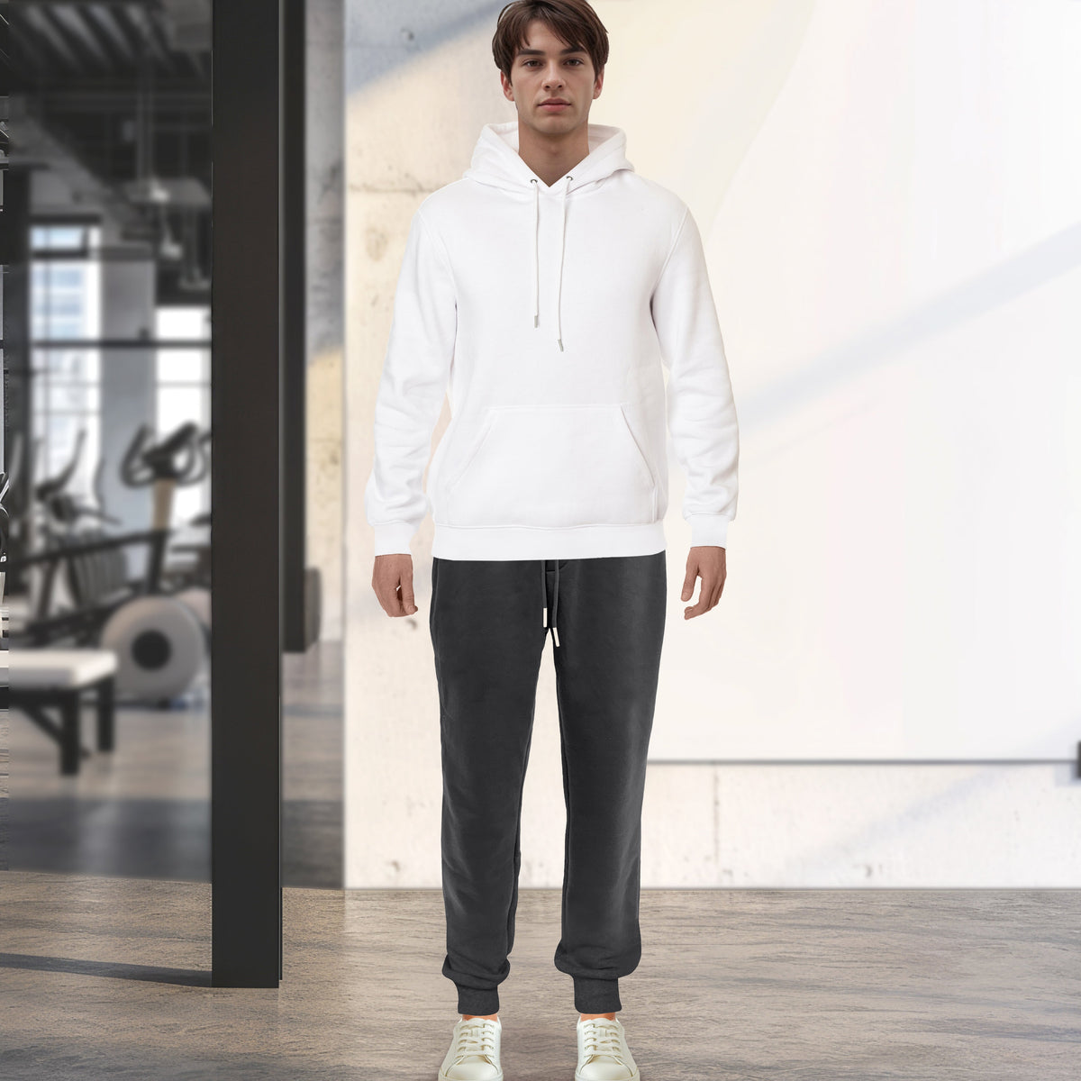 Elegant Comfort Cotton Active Men Tracksuit 2 Piece Set Athletic Jogging Sweatsuits