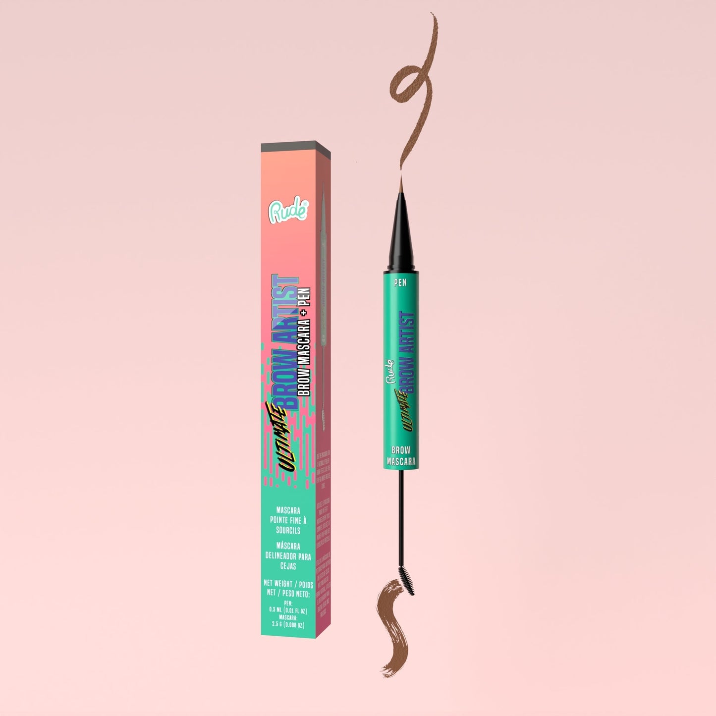 RUDE Ultimate Brow Artist Brow Mascara and Pen - Hazel by Avera Group