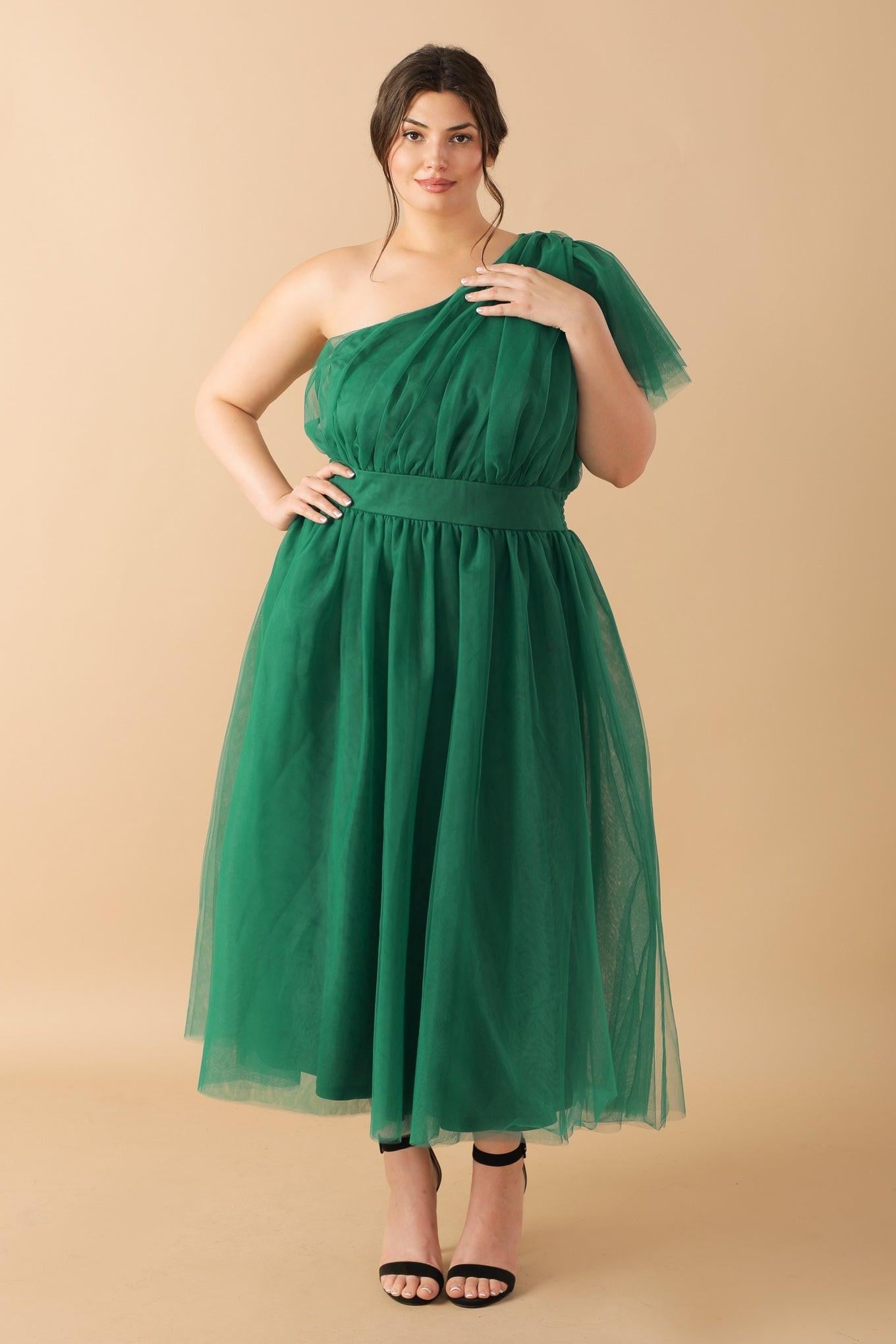 Lively Charm Tulle Midi Dress