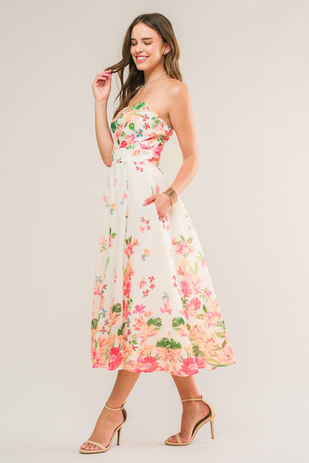 Come When I Call Woven Midi Dress