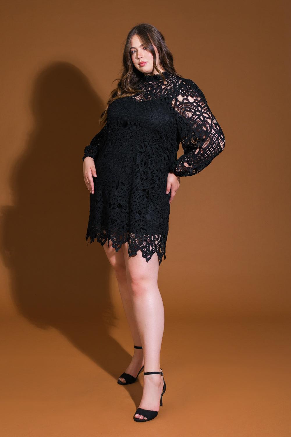 Getting Started Woven Lace Mini Dress