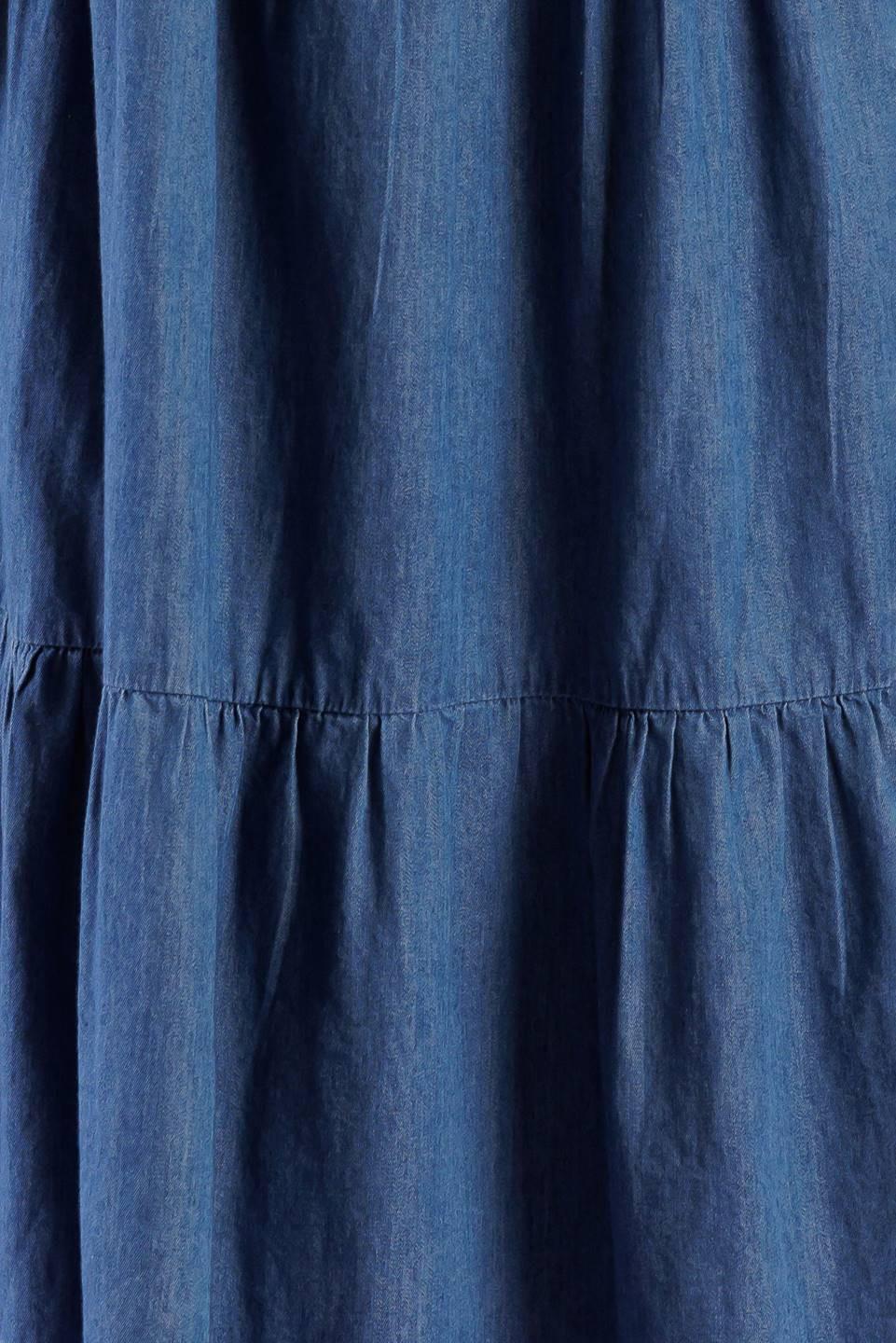 Match My Energy Woven Chambray Mini Dress