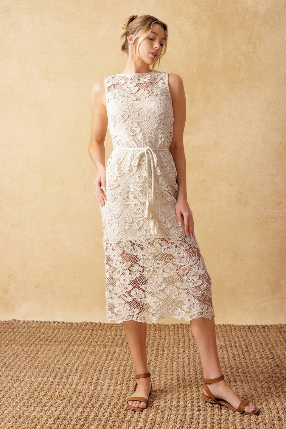 lace midi dresses ladies TIMELESS TREASURES WOVEN DRESS L FLYING TOMATO BEIGE / L Color:Oyster Navy Blue Hijab Gown Performance Brushed Poly-Flannel Stretch Engagement photo dress too