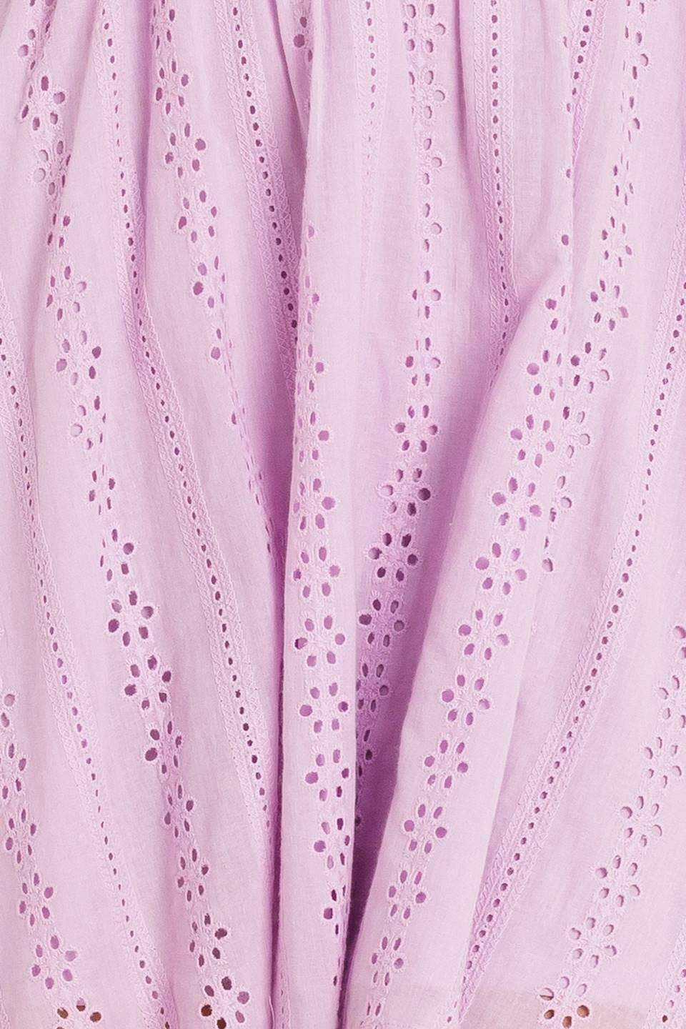 Midnight Mirage Gown Woven Eyelet Mini Dress