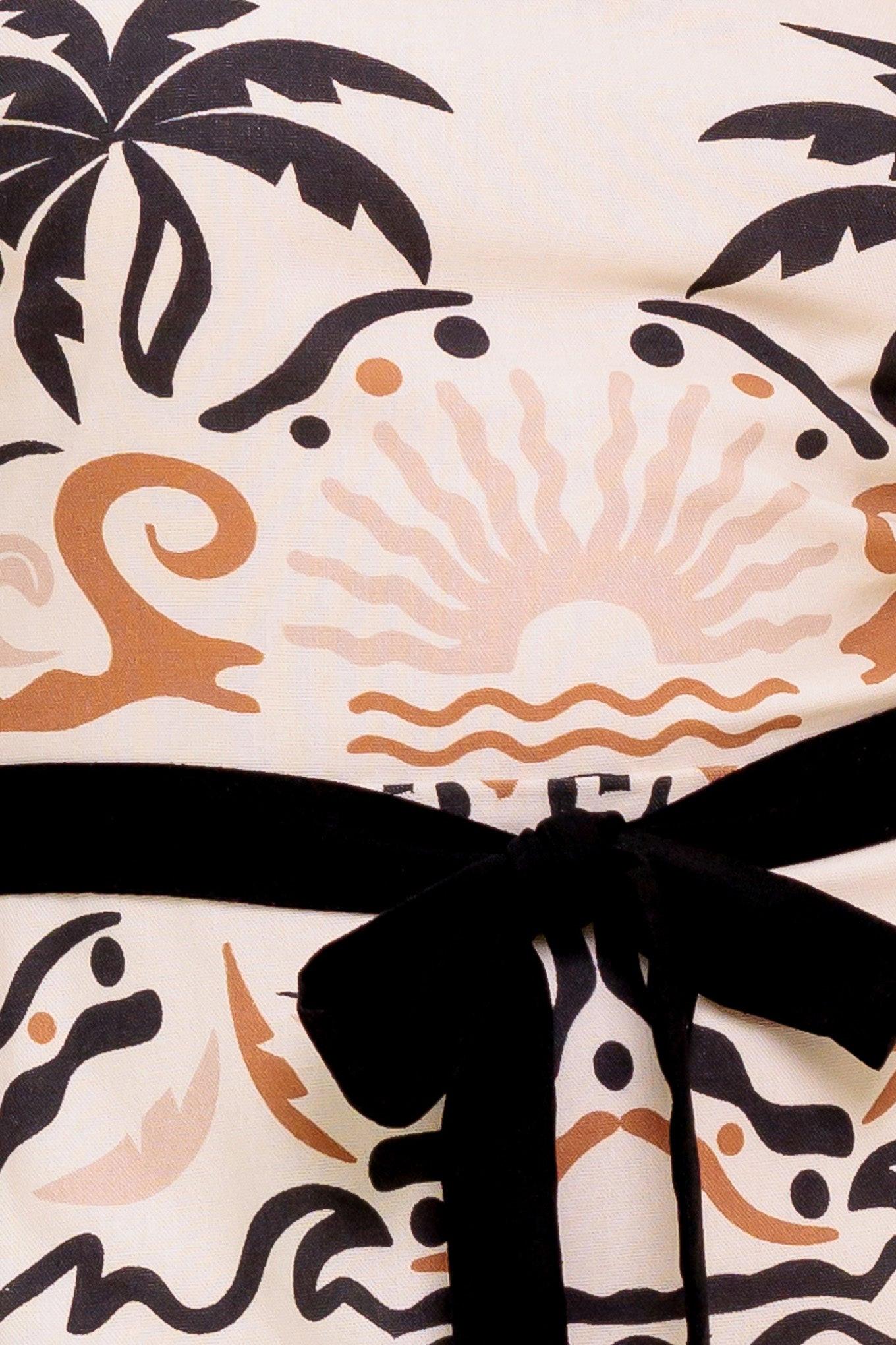 Tropic Noir Woven Mini Dress