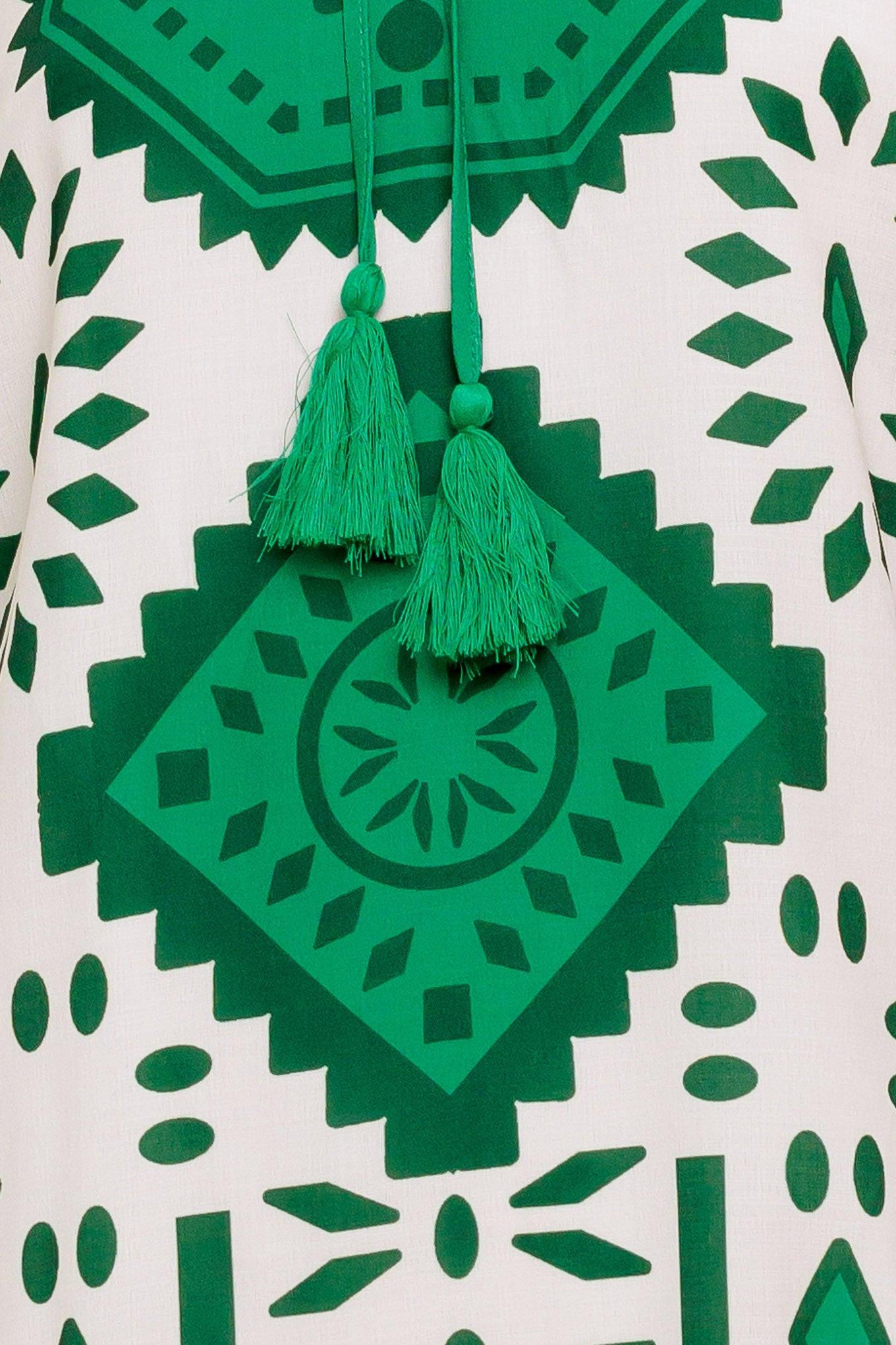 Emerald Terra Tunic Woven Mini Dress