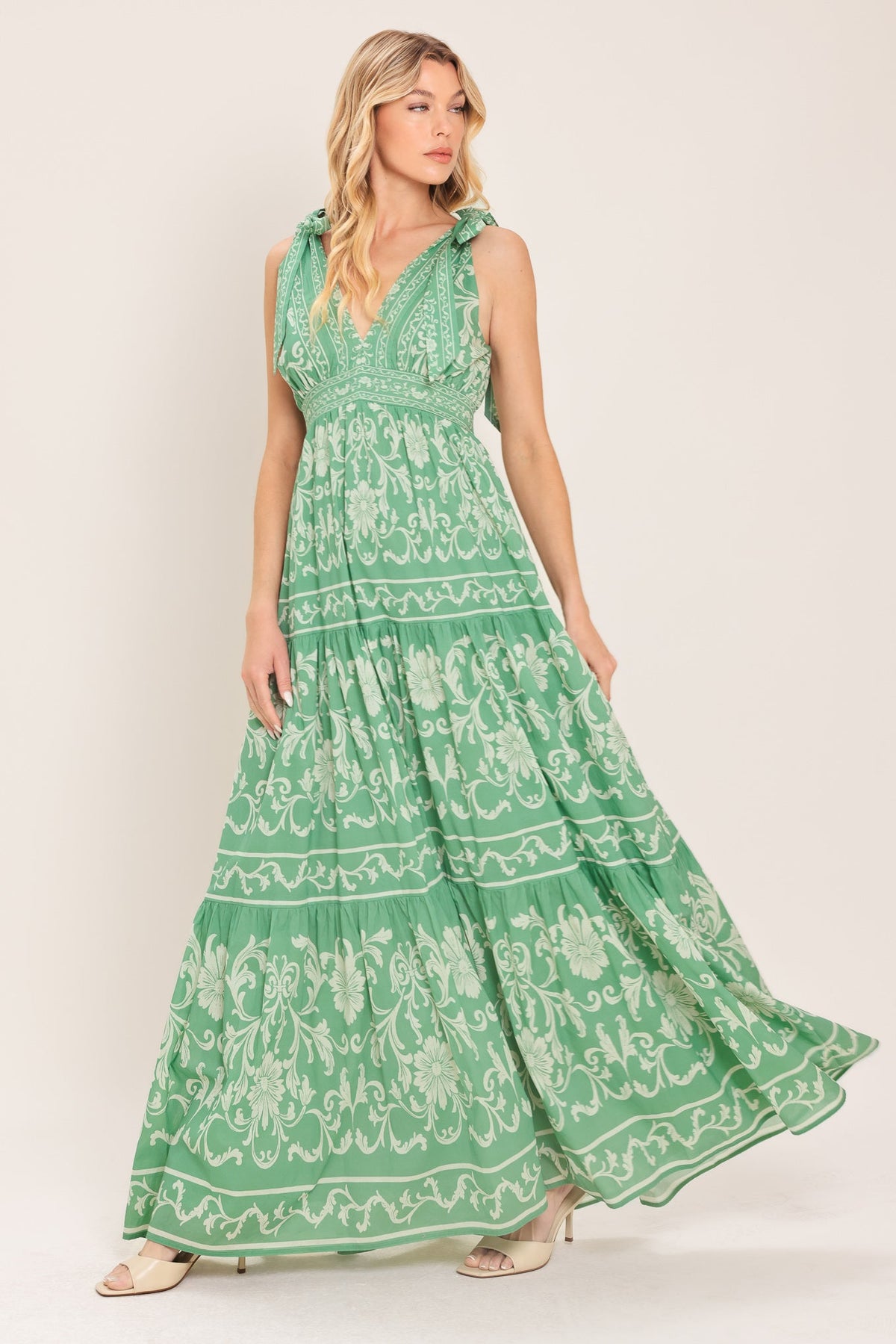 Verona Garden Woven Maxi Dress