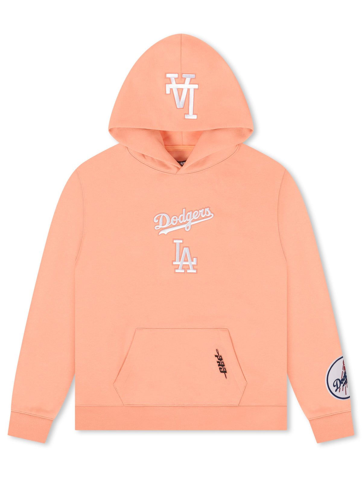 Pro Standard La Dodgers Wingspan Drop Shoulder Hoodie - Guava