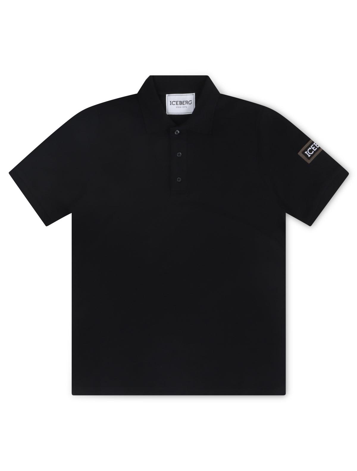 Iceberg Logo Polo - Black