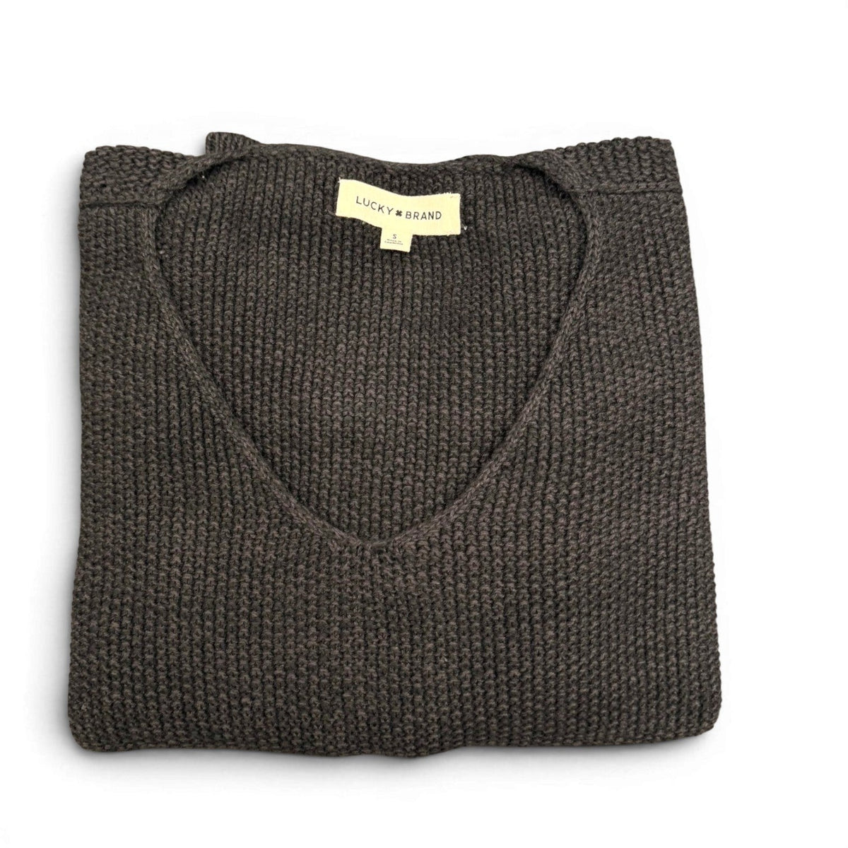 Lucky Brand Women's Spring Weight V Neck Pullover - Black Combo