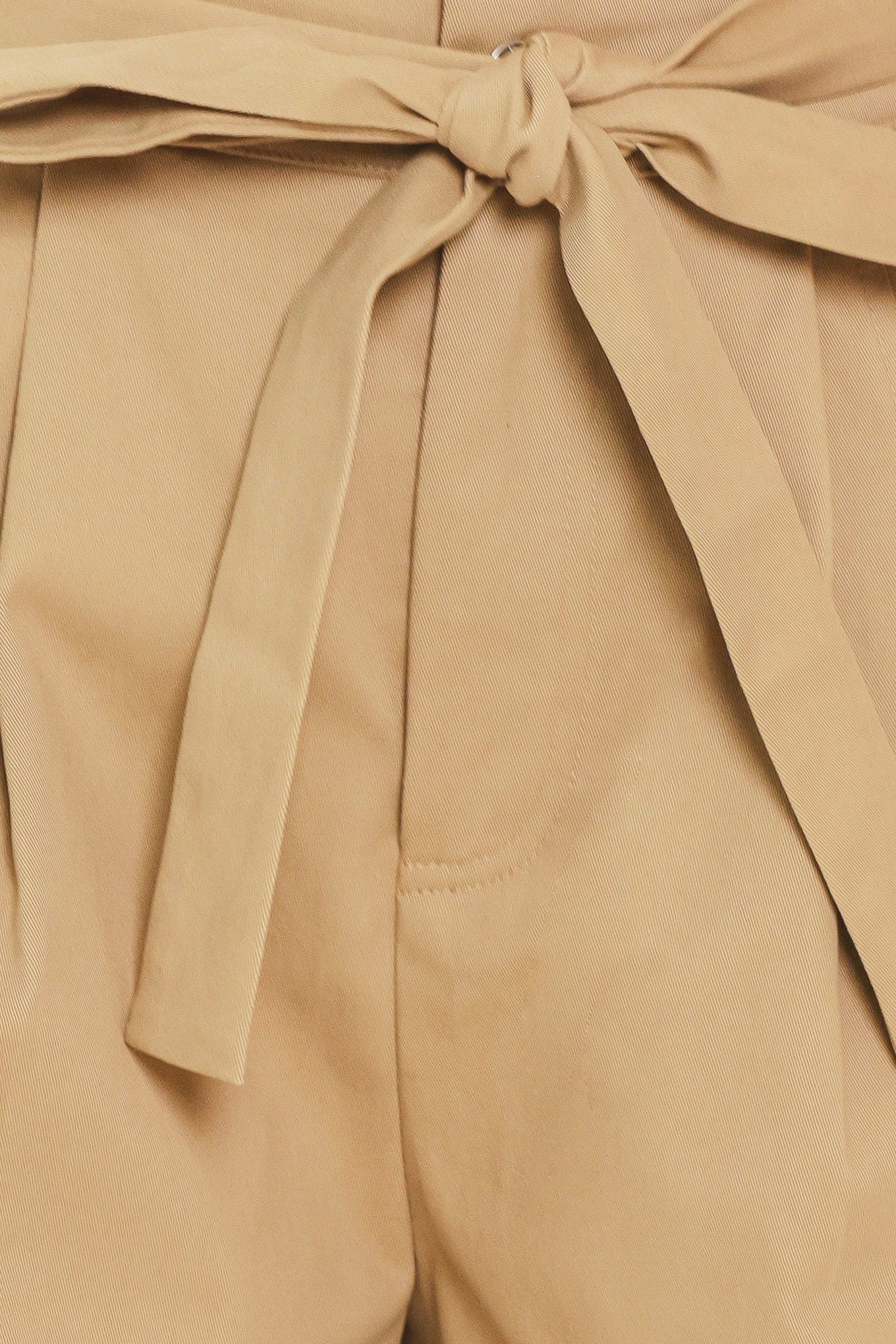 Beige Morning Flutter Woven Shorts