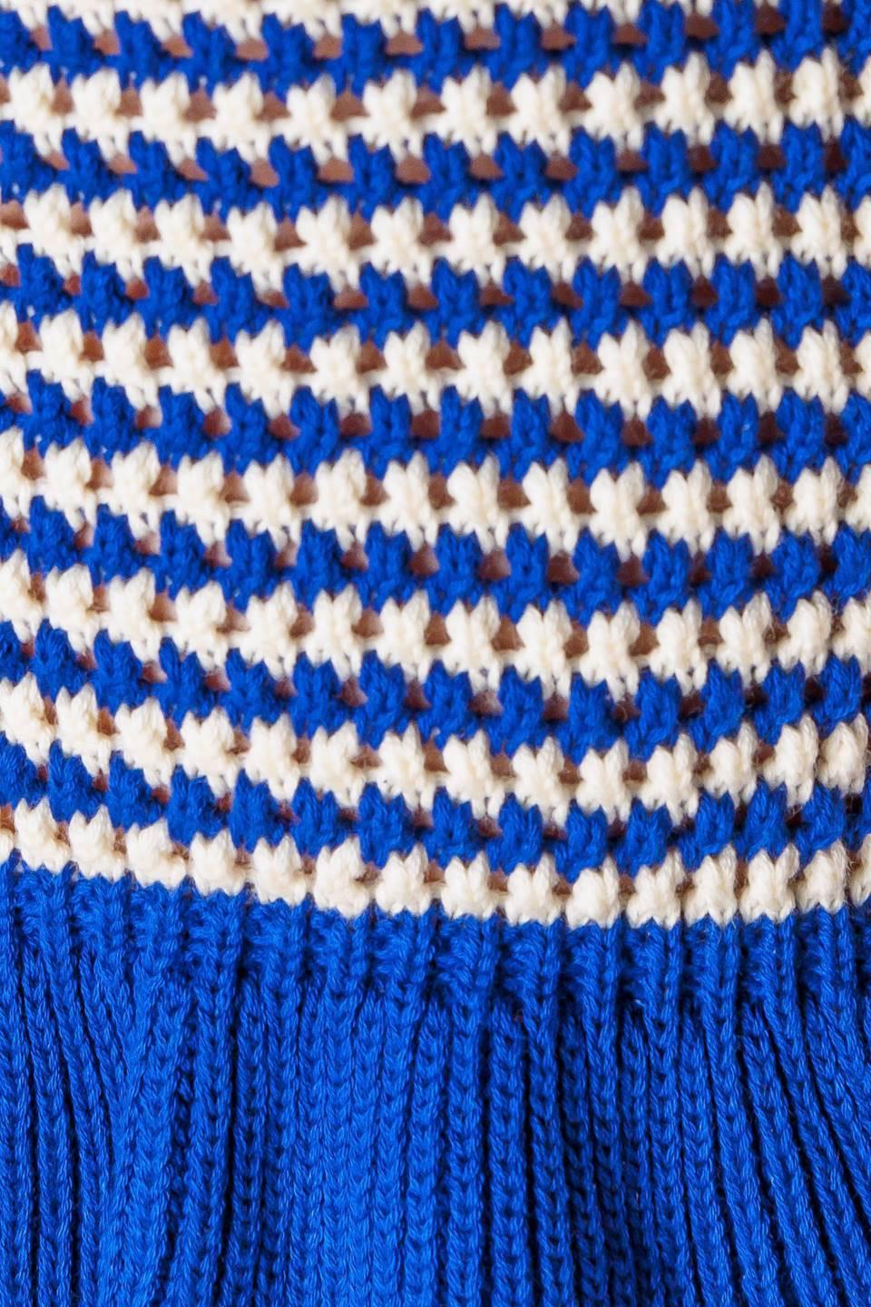 Out West Blue Sweater Knit Top