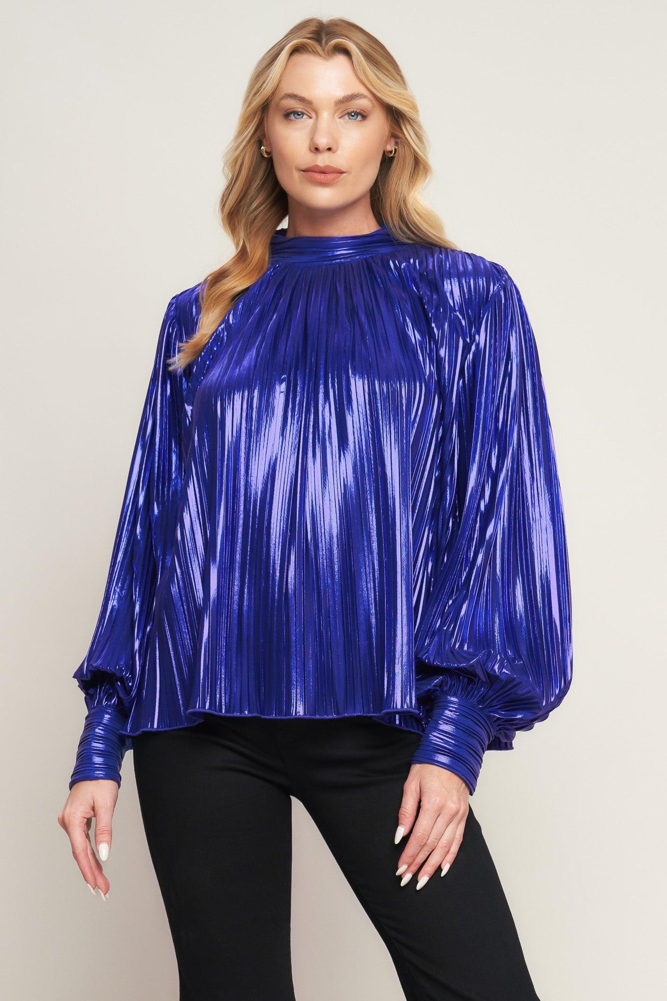 Pretty Companion Woven Foiled Top