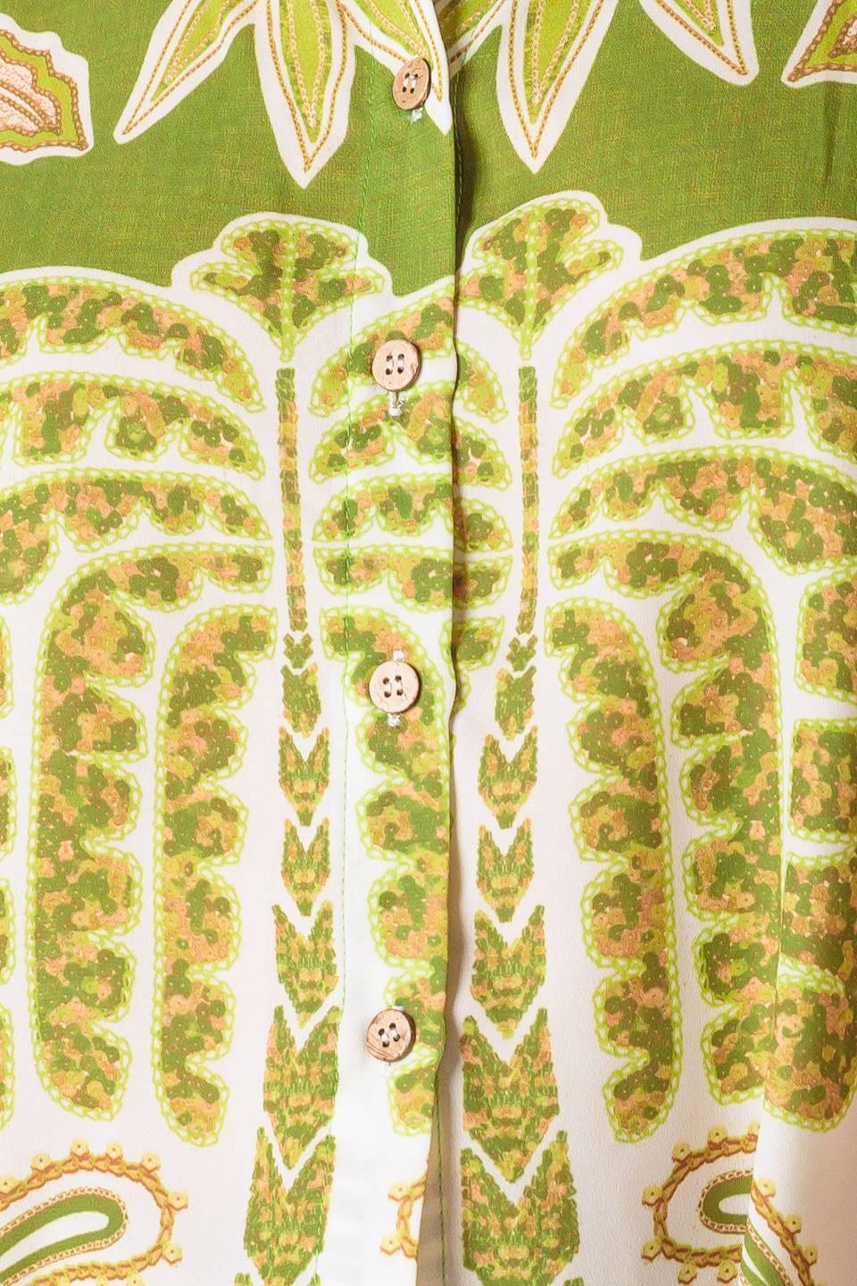 Distant Echoes Green Woven Shirt