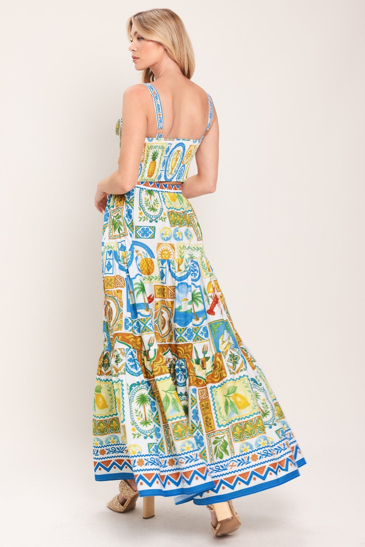 Sicilian Summer Woven Crop Top