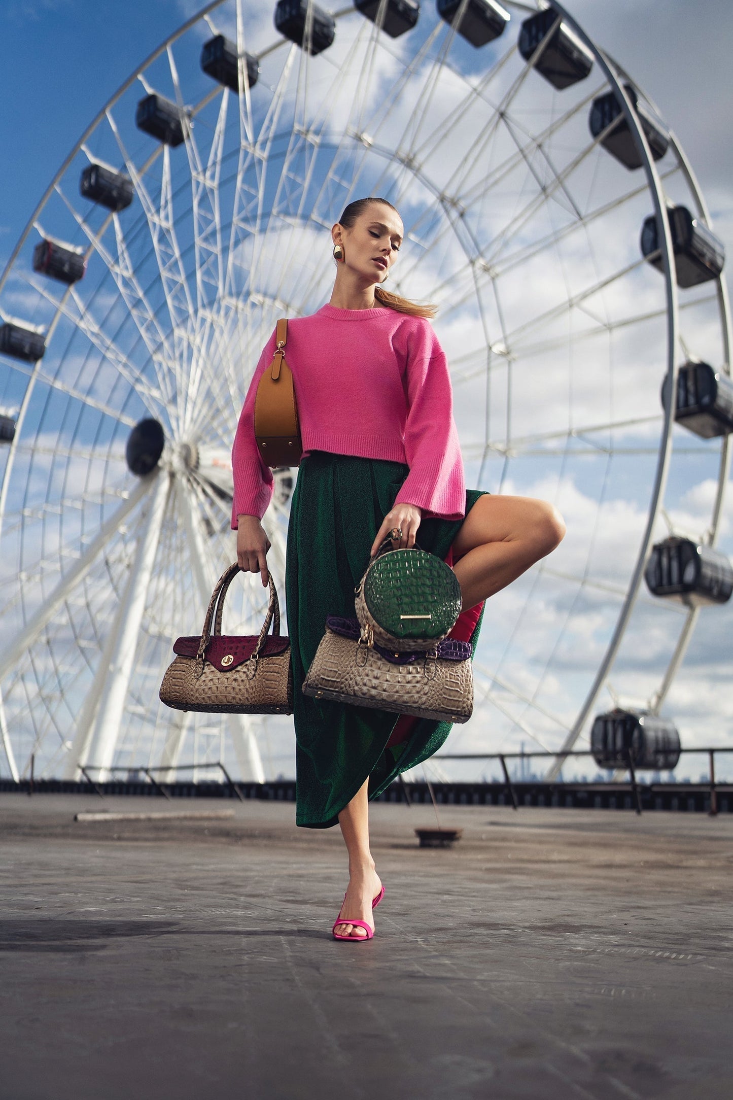 MKF Collection by Mia K. - Ynnari Croc Round Crossbody Bag