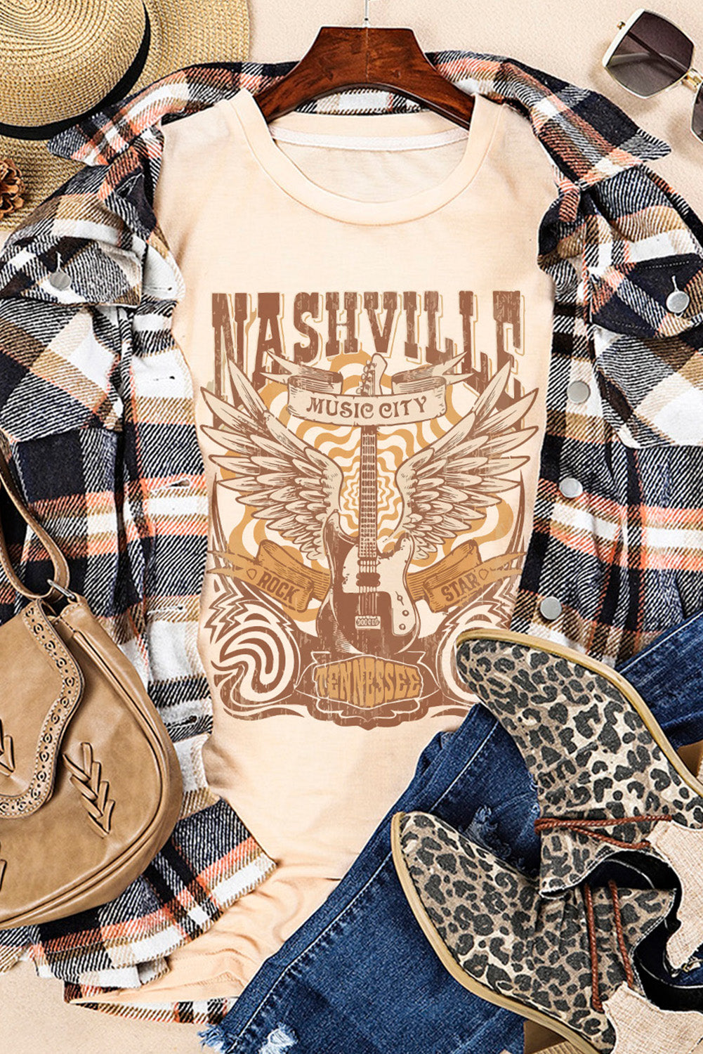Threaded Pear Nashville music City Graphic Tee