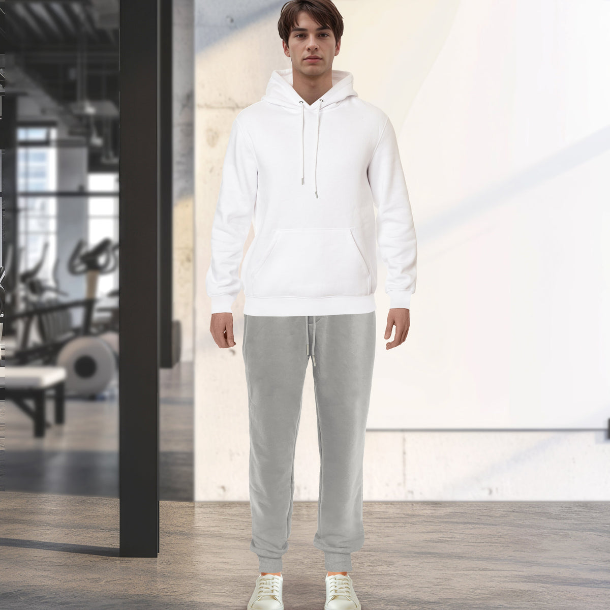 Elegant Comfort Cotton Active Men Tracksuit 2 Piece Set Athletic Jogging Sweatsuits