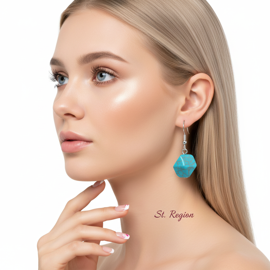 Blue Crystal & Cubic Zirconia Pear-Cut Drop Earrings