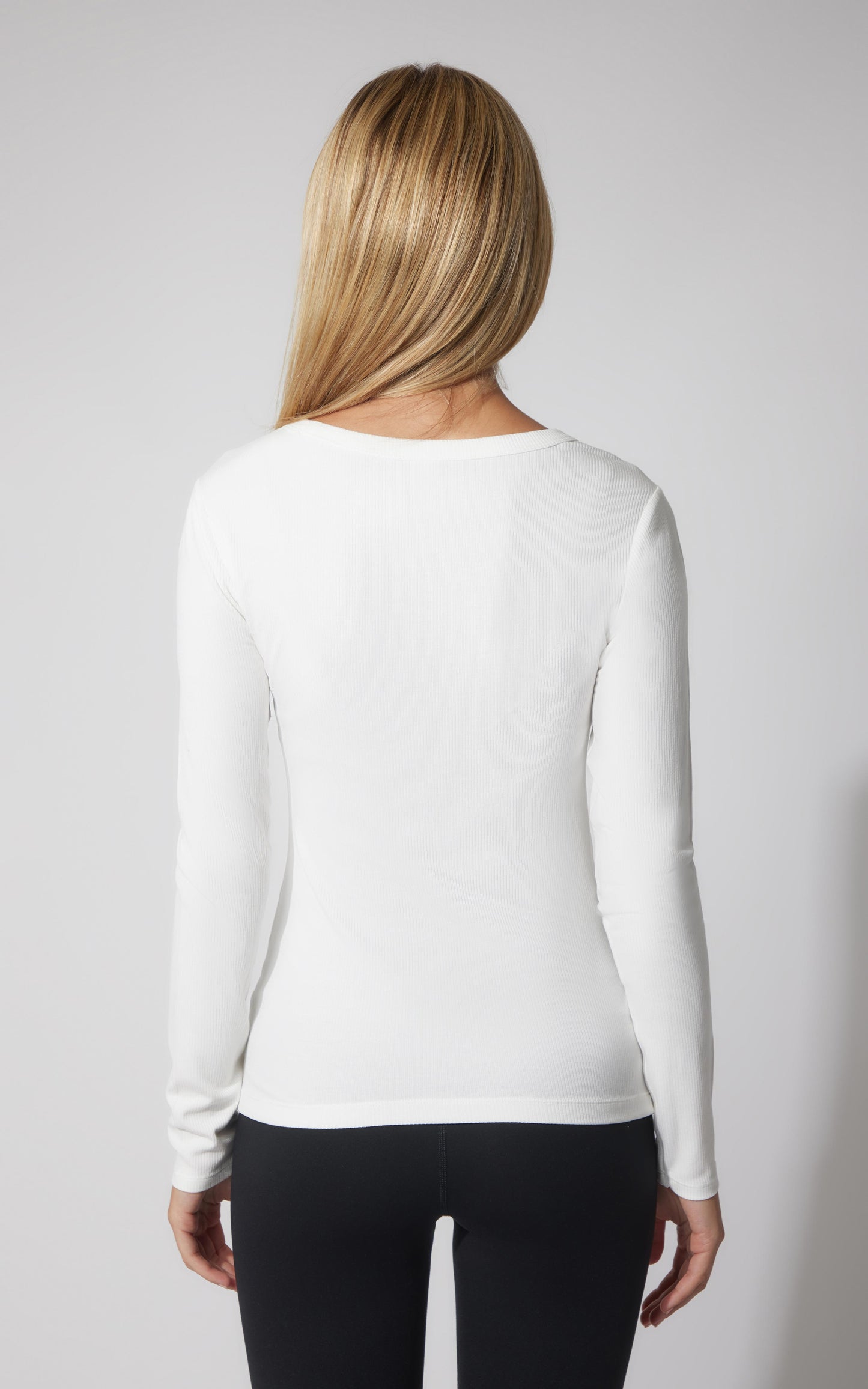2 PK Heavenly Ribbed Scoop Neck Long Sleeve Top