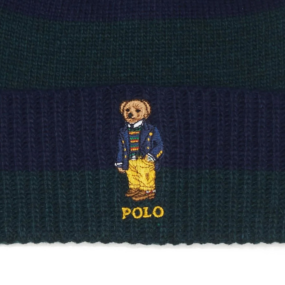 Polo Ralph Lauren Men's Rugby Stripe Bear Beanie Hats