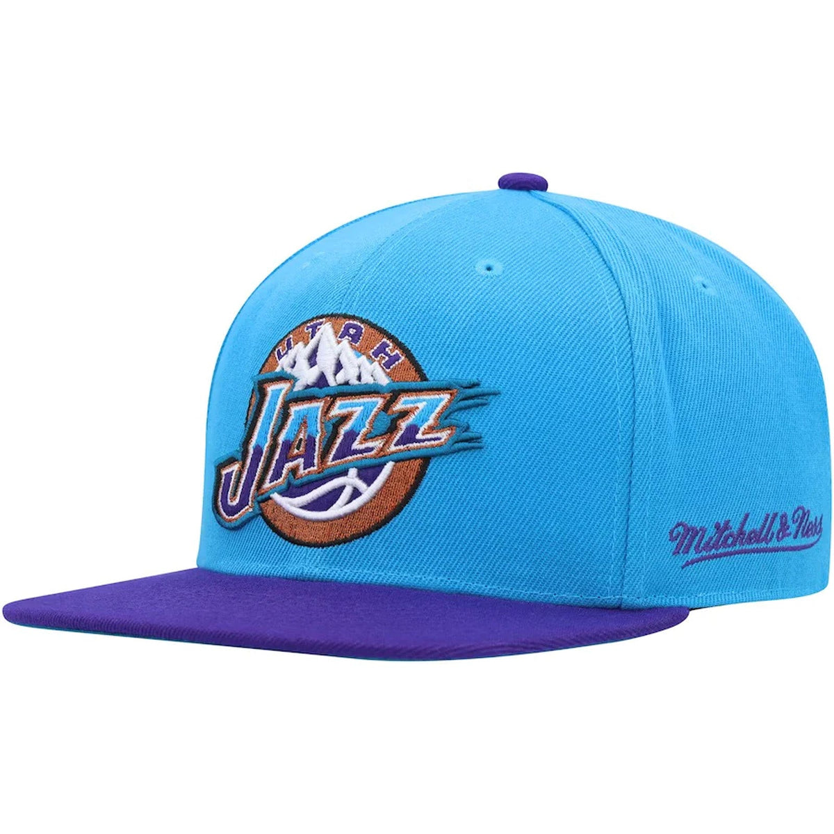 Mitchell & Ness Men's NBA Utah Jazz Team Side Fitted Hwc Fitted Caps