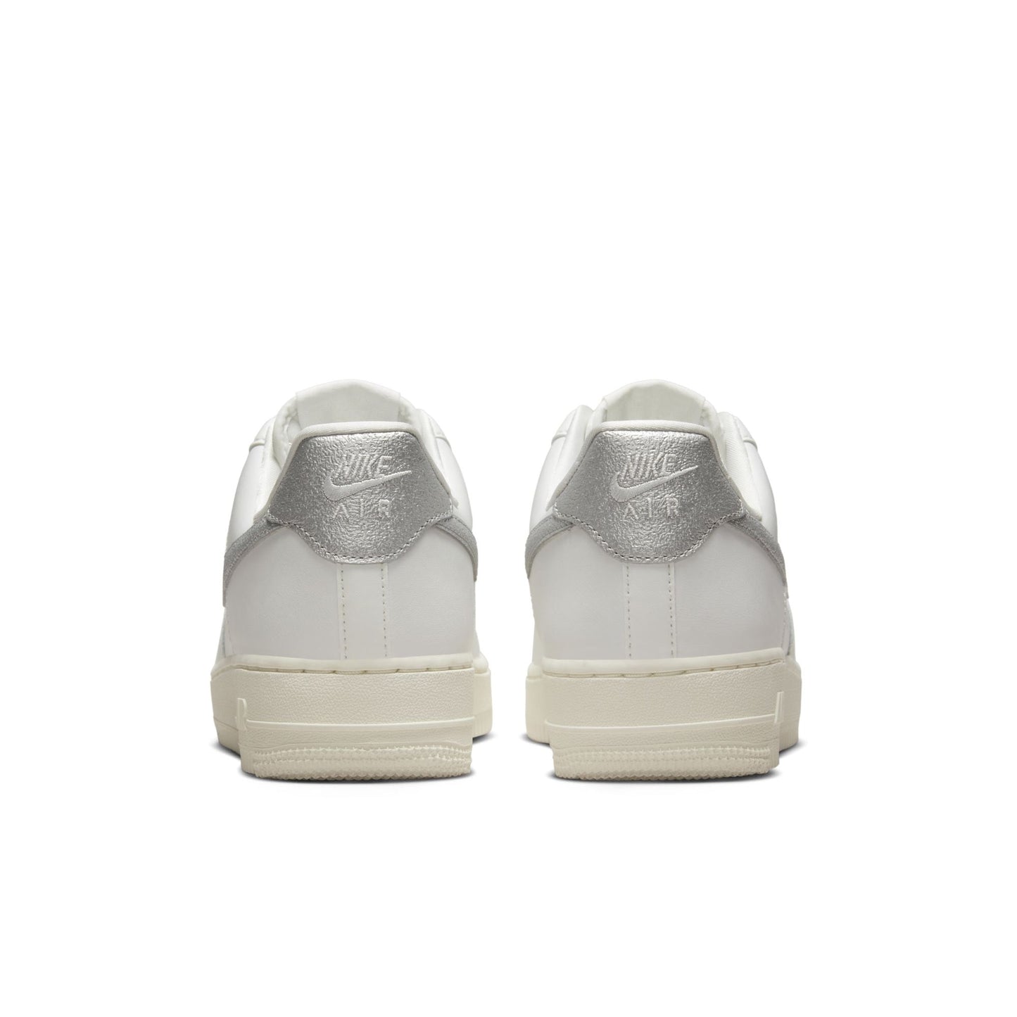 Nike Women's Air Force 1 '07 'Summit White Sail White Metallic Silver' Sneakers