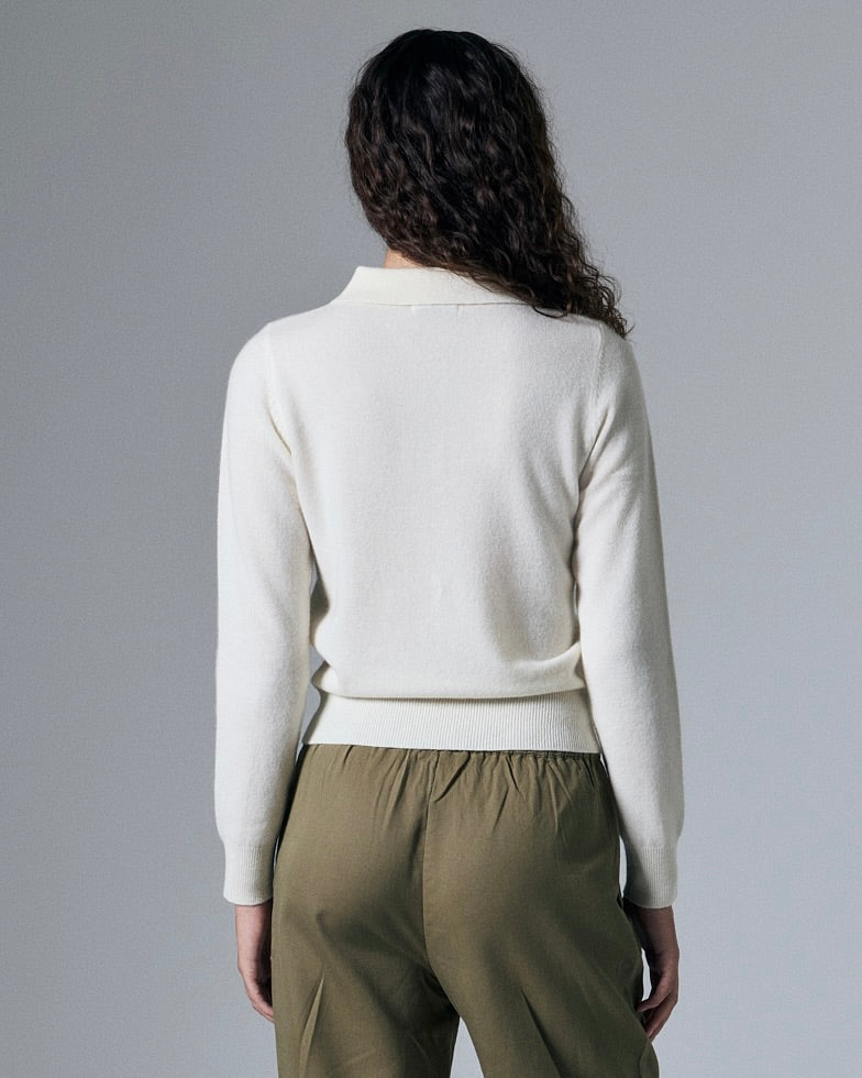 Tove Cashmere Polo - Cream