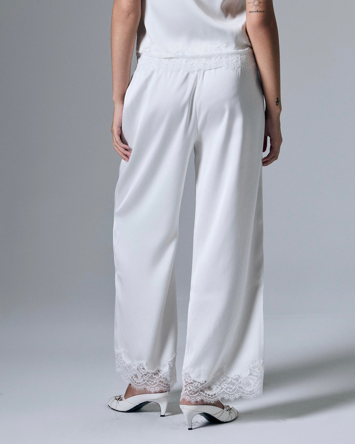 Rowe Lace Pants - White