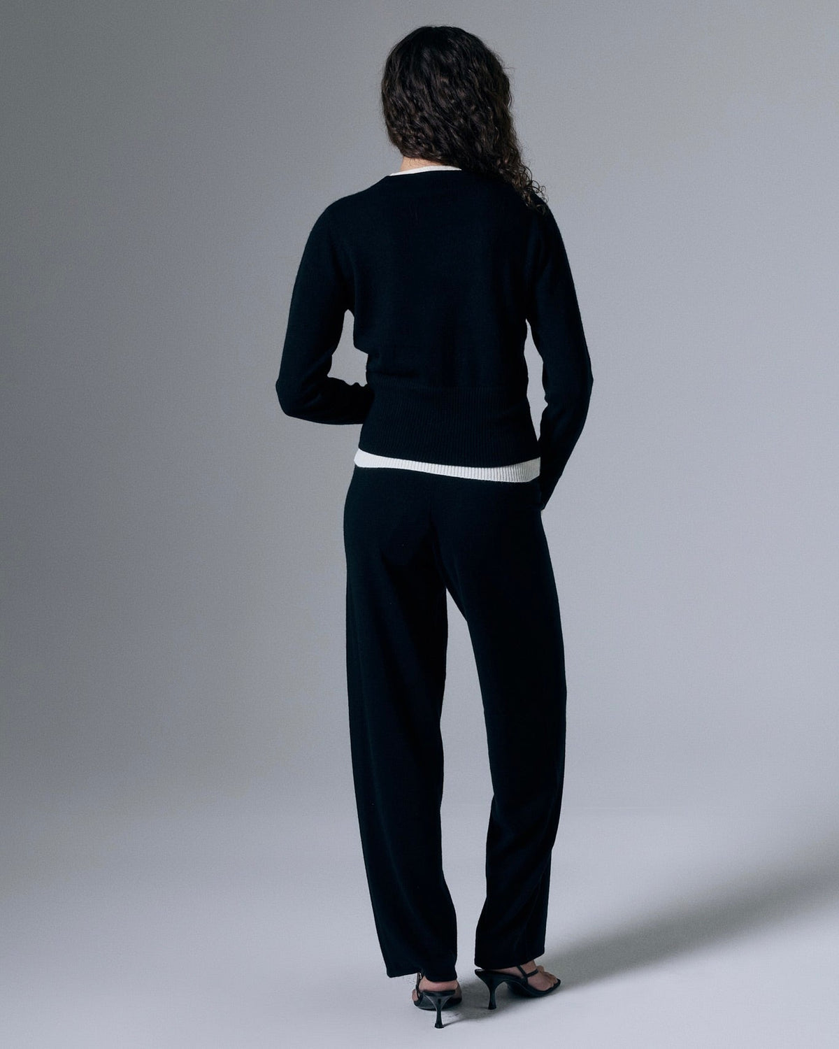 Tove Layered Cashmere Crewneck - Black