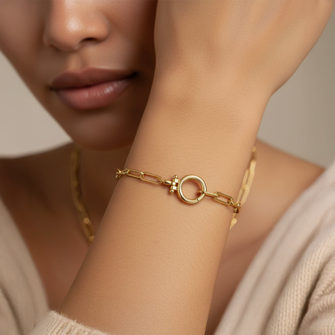 Mint & Lily Mint Paperclip Bracelet