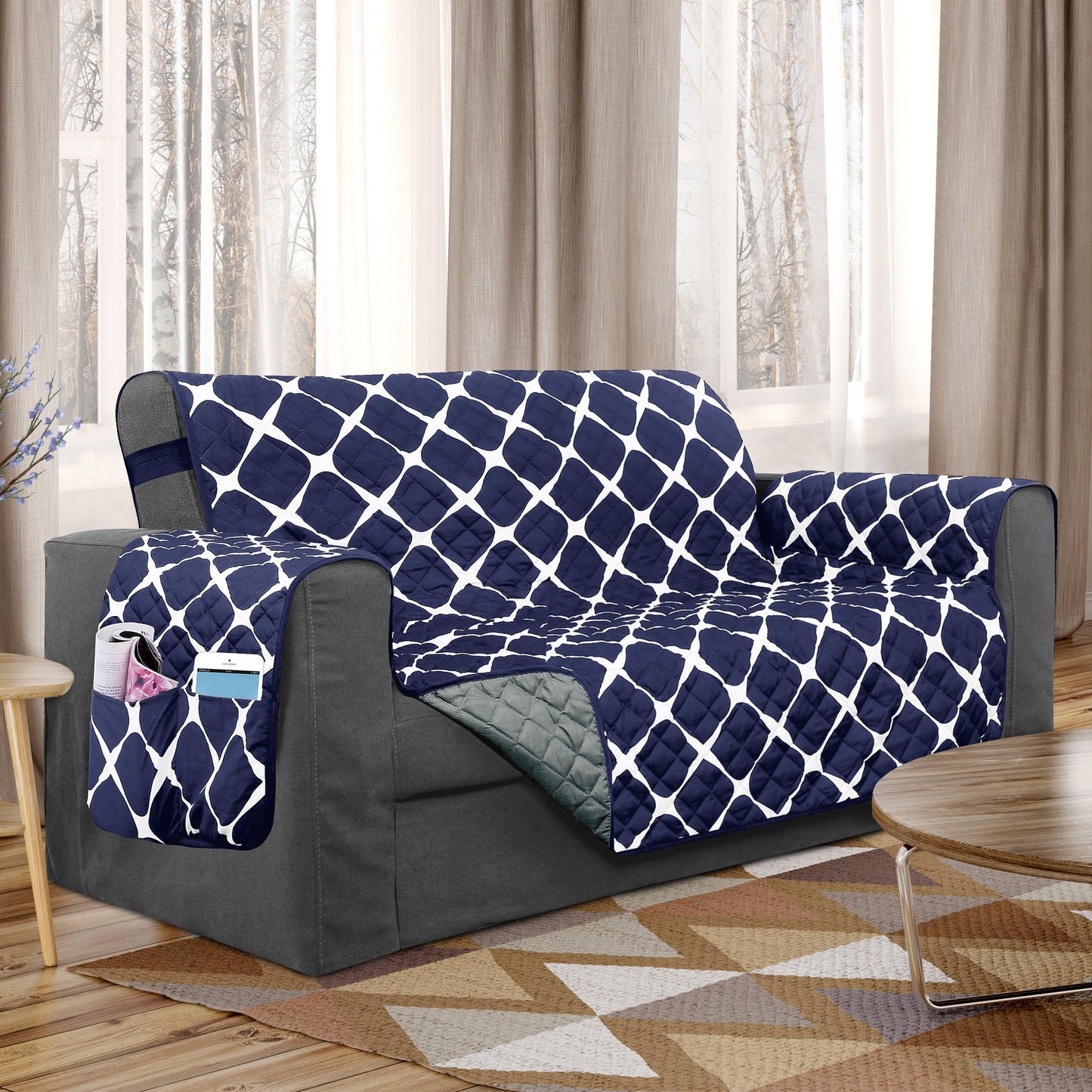 Elegant Comfort Bloomingdale Design Reversible Smart Furniture Protectors