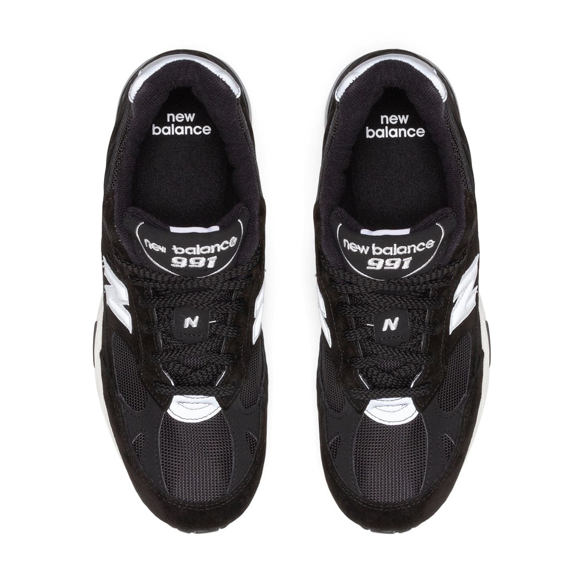 New Balance Men's 991 Made In England 'Black Silver' Sneakers