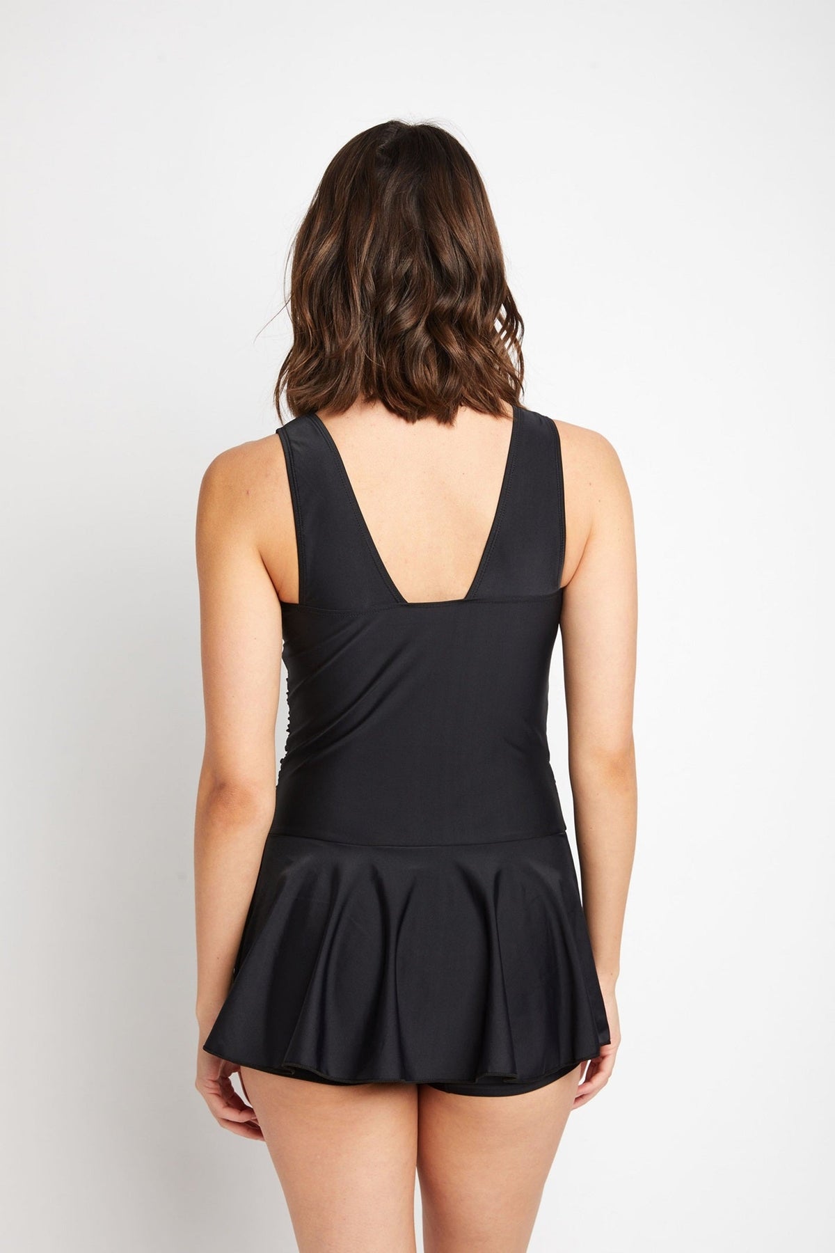 Marina West PF837 Skirted Swimdress (Black)