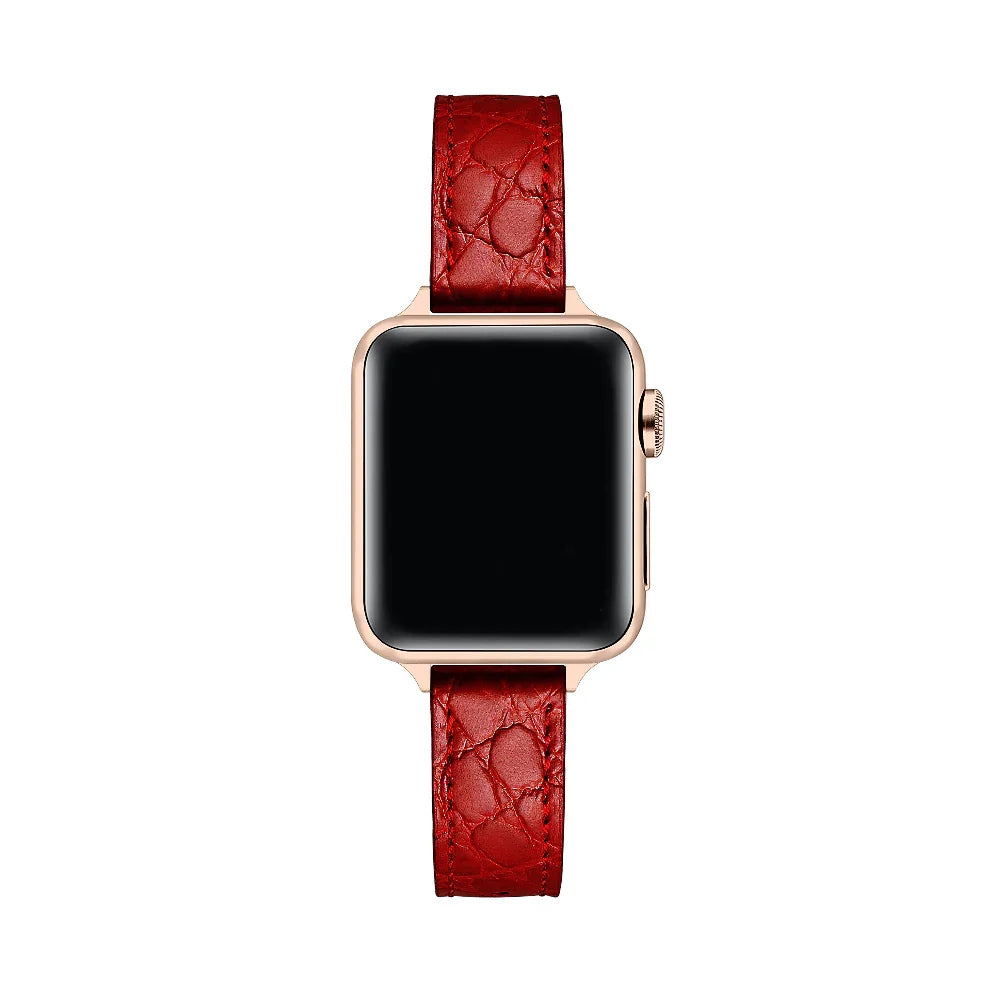 Cleo Skinny Croc Leather Band for Apple Watch
