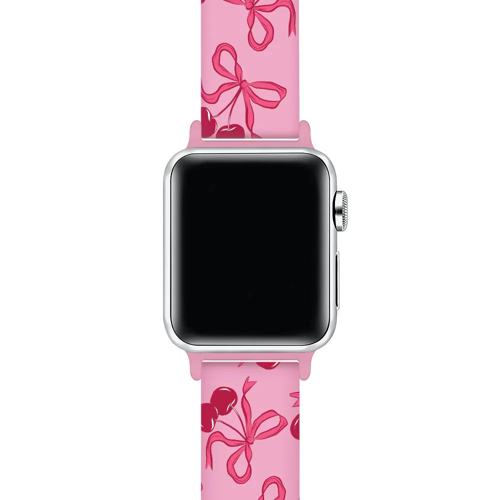 2-Pack Beaded + Cherry Silicone Bands for Smartwatch